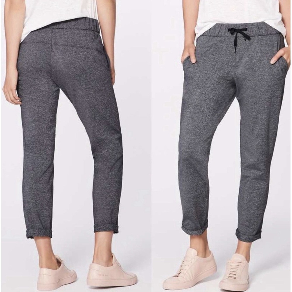 Lululemon On The Fly Pant Weathered Black Gray Full-On® Luxtreme Sz 6 Athleisure